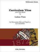 Curriculum Vitae with Time Bomb Percussion Solo and Accordion CUSTOM PRINT cover